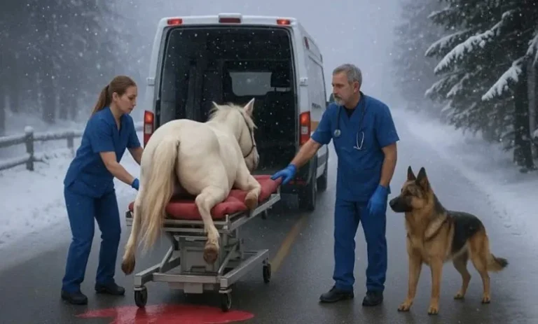 A German Shepherd implored the man to rescue the pregnant mare and ensure her foal’s safe arrival. What followed needed no words—only the heavens bore witness…