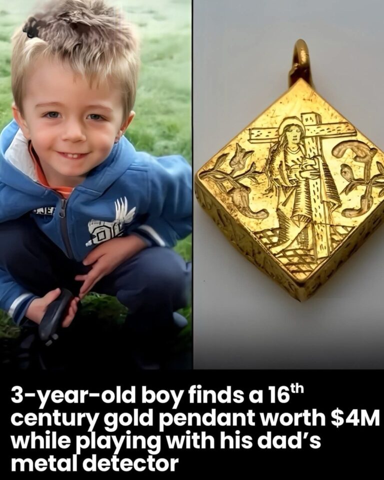 3-year-old boy finds a 16th century gold pendant worth $4M while playing with his dad’s metal detector