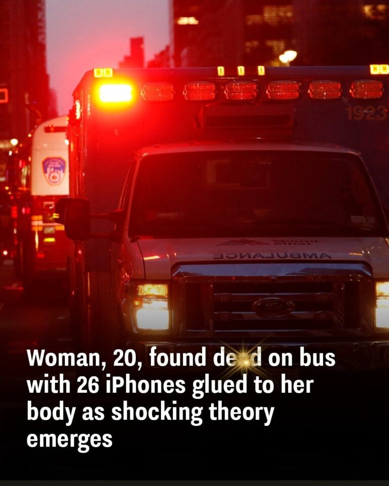 Woman, 20, found dead on bus with 26 iPhones glued to her body as shocking theory emerges