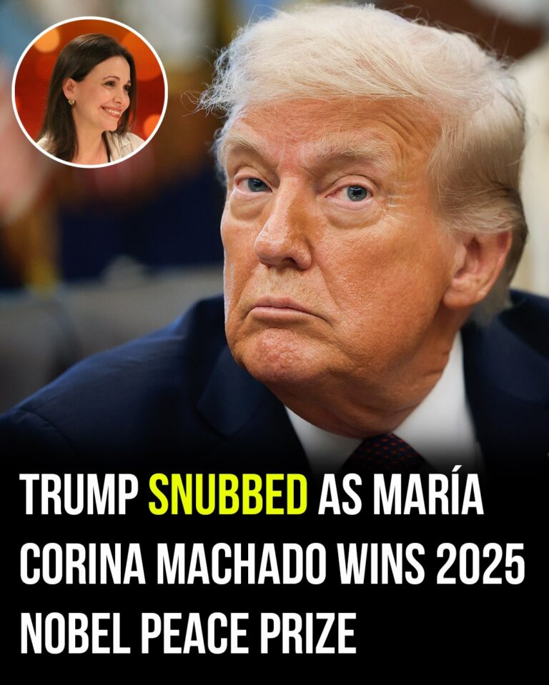 Huge! Trump snubbed as Maria Corina Machado wins 2025 Nobel Peace Prize!