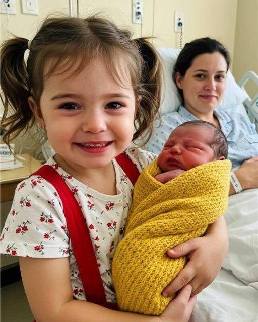 MY DAUGHTER WAS THRILLED TO HOLD HER NEWBORN SISTER, UNTIL SHE WHISPERED ONE WORD THAT SHOOK ME TO MY CORE!