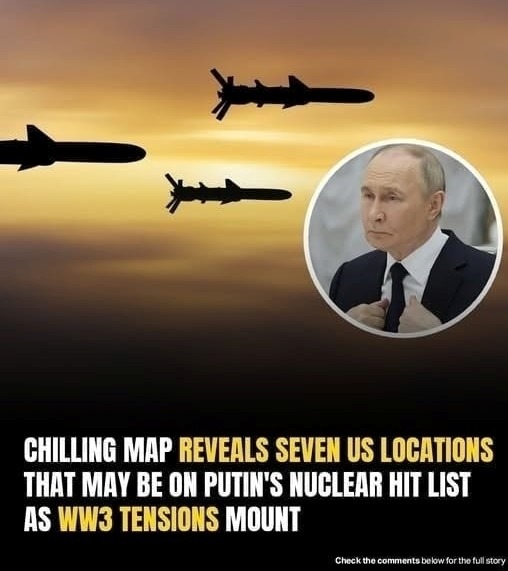 Doomsday map ‘leaked’: These 7 U.S. cities are Put!n’s pr!me nuc!ear targets