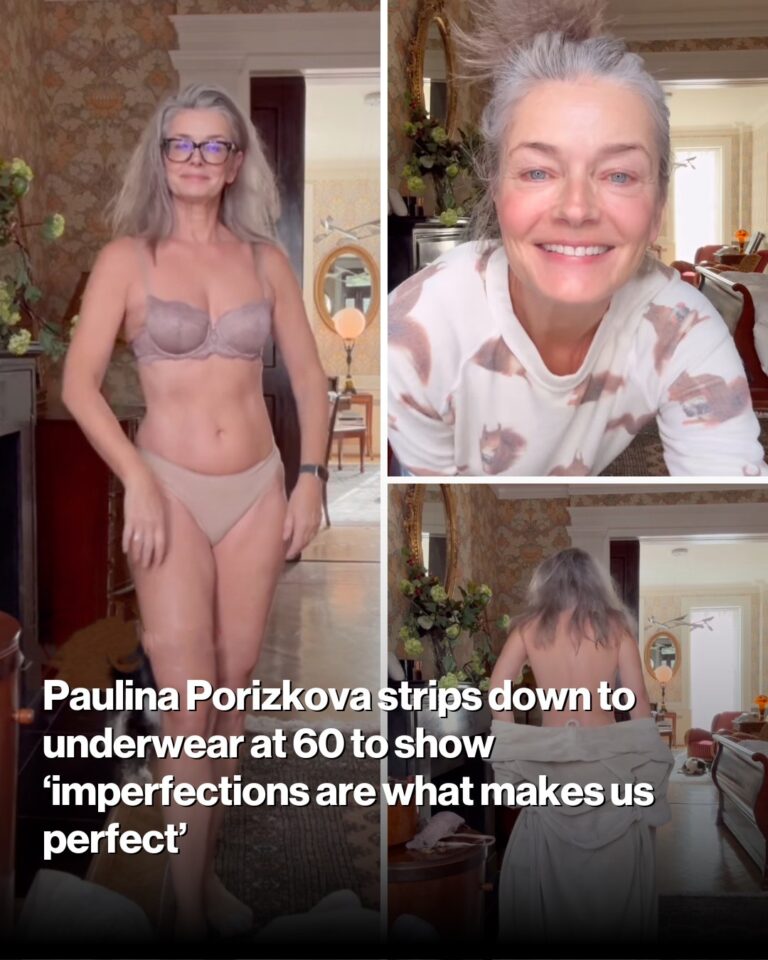 Paulina Porizkova strips down to underwear at 60 to show ‘imperfections are what makes us perfect’