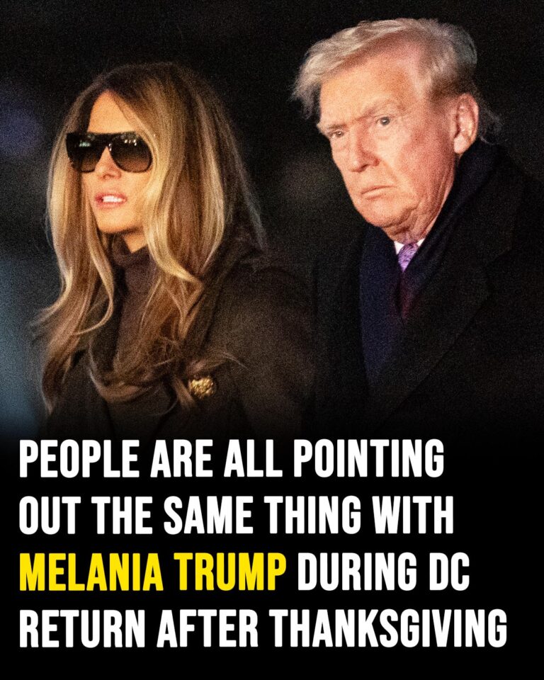 People are all pointing out the same thing with Melania Trump during DC return after Thanksgiving