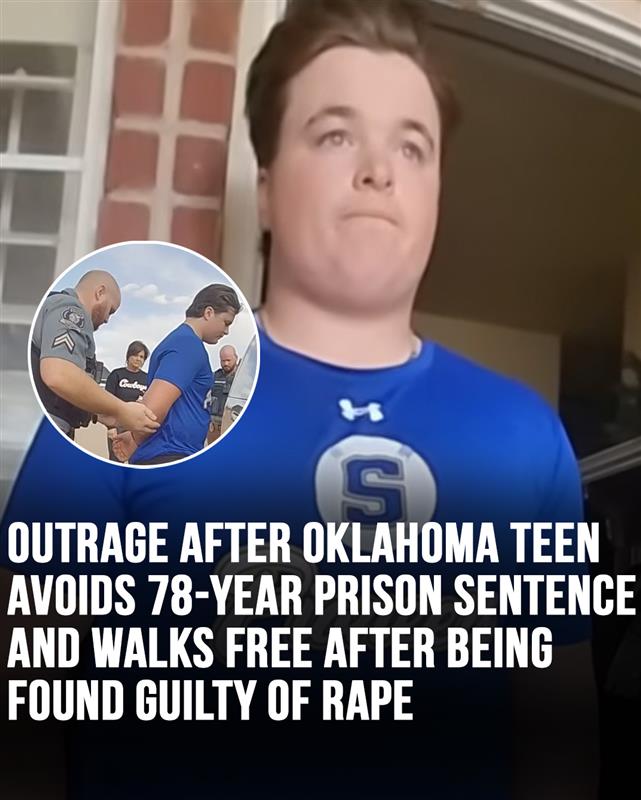 Outrage after Oklahoma teen avoids 78-year prison sentence and walks free after being found guilty of rape