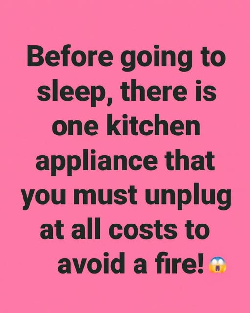 A Common Kitchen Safety Tip Many People Forget Overnight👇