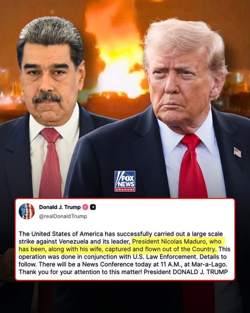 U.S. President Trump Says Venezuelan President Maduro and His Wife Have Been Captured