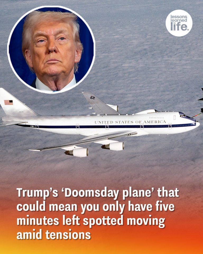 Trump’s ‘Doomsday plane’ that could mean you only have five minutes left spotted moving amid tensions