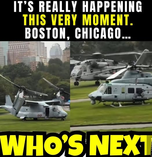 Giant Military Helicopter Makes Rare Urban Landing in Boston, Captivating the City