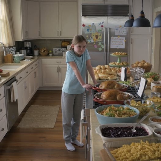 My 17-year-old daughter spent three days cooking for 23 people for my mom’s birthday party.