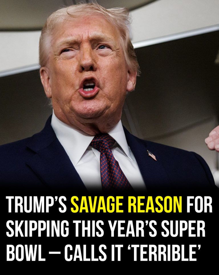 Trump skips Super Bowl, blasts halftime performers