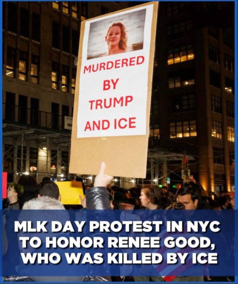 MLK Day protest in NYC to honor Renee Good, who was killed by ICE