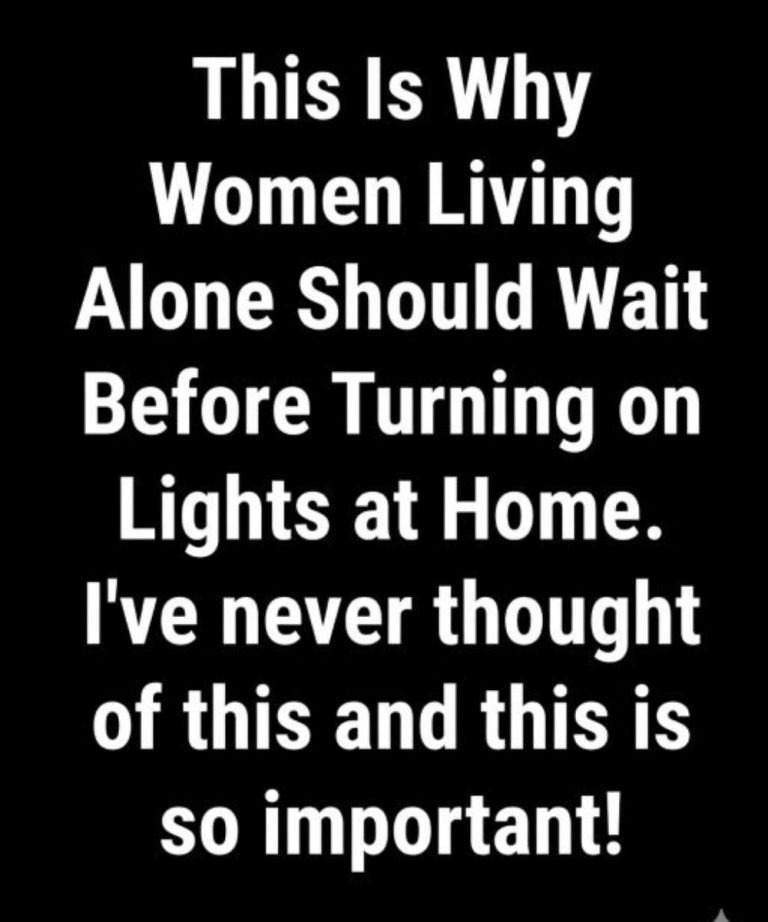 A Helpful Safety Reminder for Those Living Alone at Night.